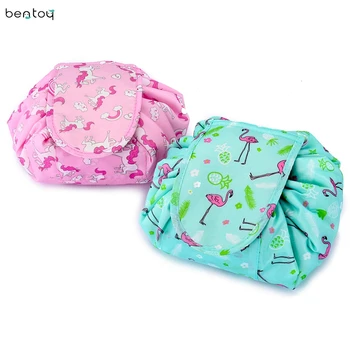 

Drawstring Travel Unicorn Cosmetics Bag Fashion Flamingo Women Makeup Wash Bag Potable Make Up Toiletries Organizer Storage Bags