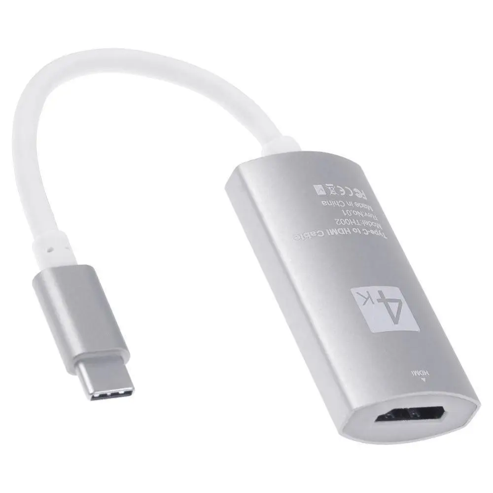 Female Silver 4K Тип C HDMI адаптер Тип C Телефон подключение ТВ кабель HD ТВ видео конвертер для Macbook samsung S8 S9 S10 huawei P30 LG G5 Android - Цвет: Female Silver