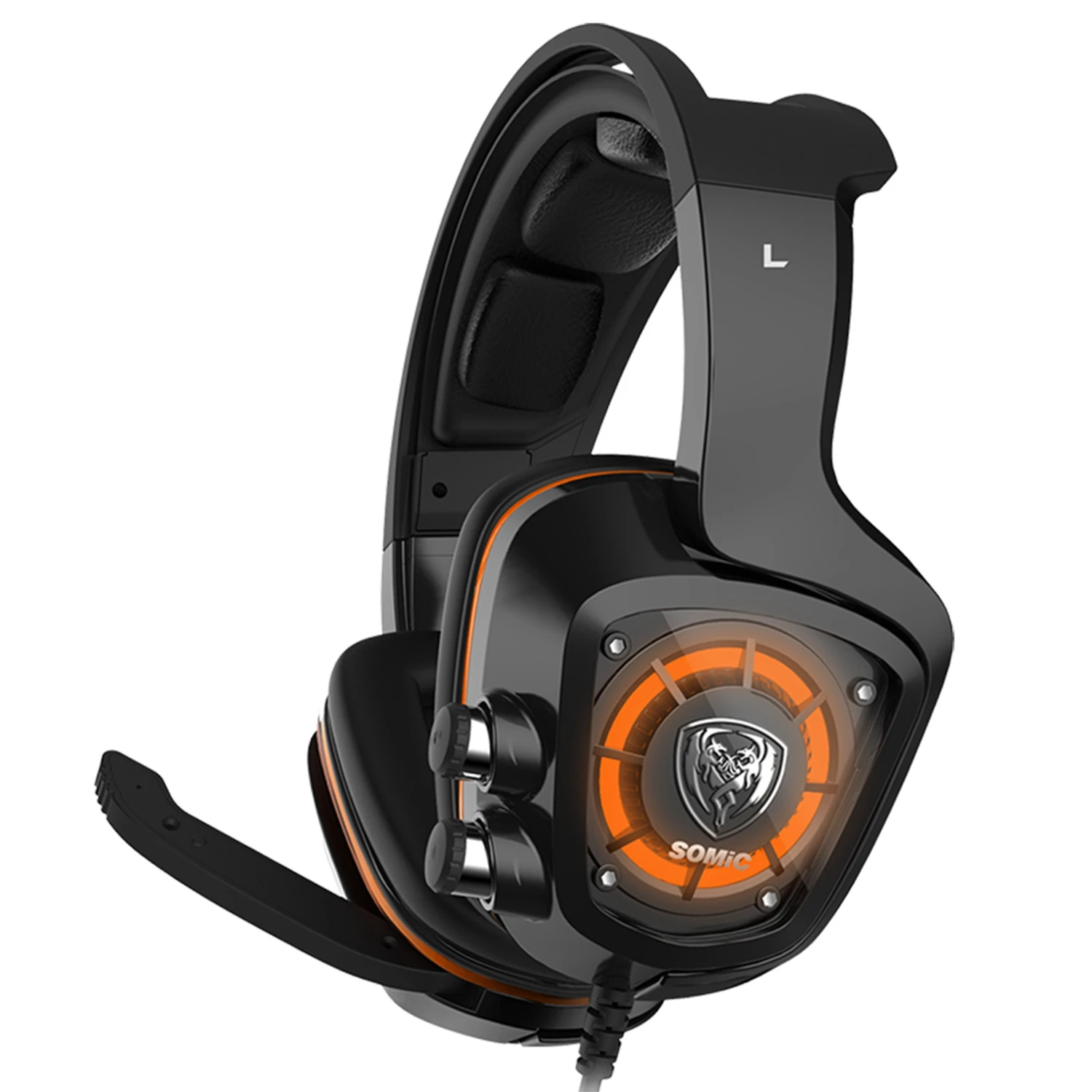 

SOMiC G910 Original USB 7.1 Surround Sound Gaming Headset with Mic LED light Smart Vibration Over-ear PC Headphone Dual Mode(B