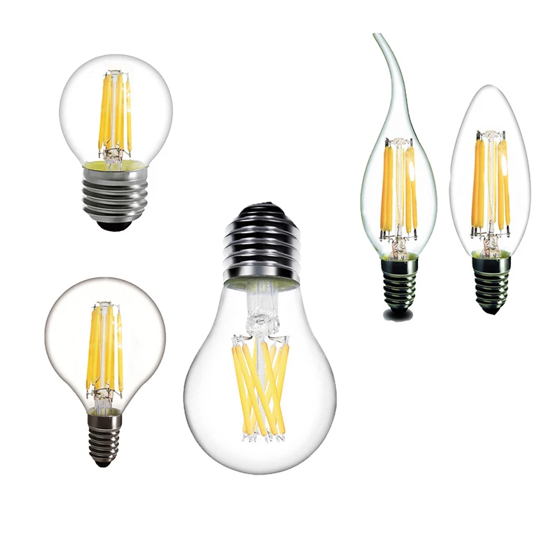 

LED Edison Light E14 LED E27 Bulbs A60 C35 G45 vintage lamp 2W 4W 6W 8W bulb 220v LED lamp E14 Globe decorative Filament E27