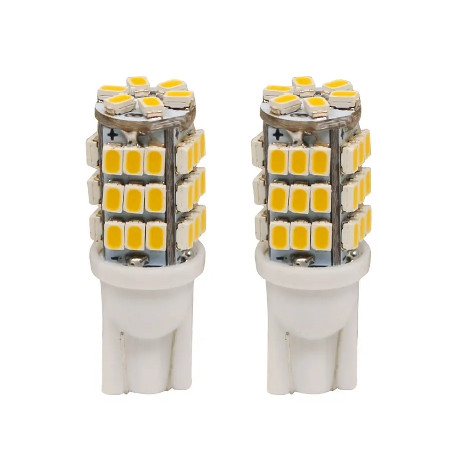 Hyzhauto 10 шт. T10 W5W светодиодный теплый белый свет лампы 3020/1206 42smd светодиодный огни автомобиля 4300 К Авто Чтение/внутренний и внешний створчатый распашный дверь/боковые габаритные светодиодные лампы 12V