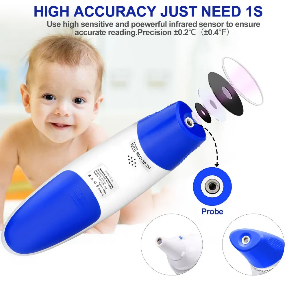 

Professional home use Baby Ear and Forehead Digital Infrared Fever Thermometer for sale