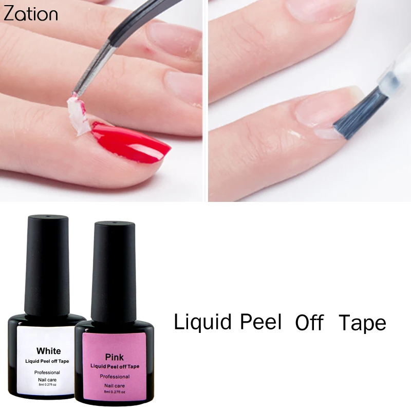 Zation Finger Skin Defender Nail Art Latex Adhesive Hybrid Varnishes Peel Off Liquid Tape Base