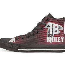 Парусиновая обувь с высоким берцем для футболиста в стиле «Атланта»; обувь для прогулок на заказ