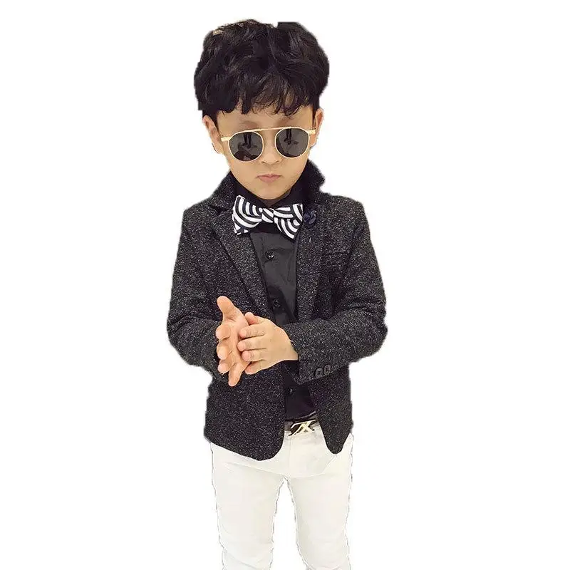 Блейзер для мальчиков однотонный костюм в джентльменском стиле; блейзер для мальчиков от 2 до 10 лет; крутые вечерние детские куртки; верхняя одежда