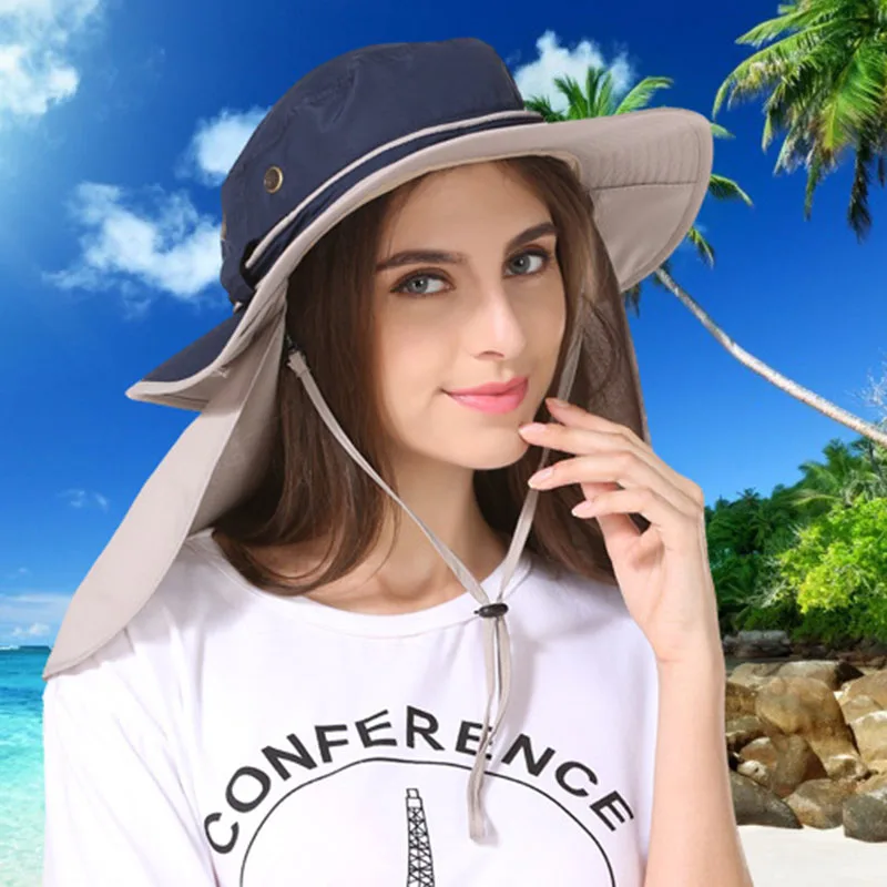 womens sun hat with neck flap
