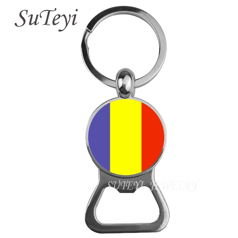 

Beer bottle opener Key Chain Romania /Malta / Macedonia Flag Car Keychain Jewelry Silver Color Flag Packet key Ring For Men Gift