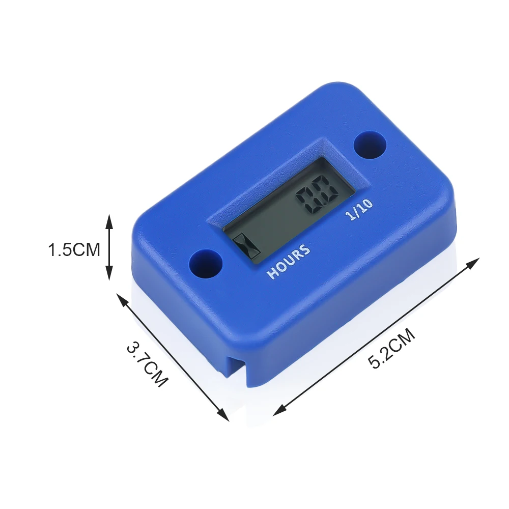 Engine Tachometer Tachometer Gauge Tachometer Meter Engine Hour Meter Portable Digital Tach Hour Meter Gauge LCD For 4 Stroke Gas Engine Offroad Panel Hour ATV Motorcycle Generator Bike