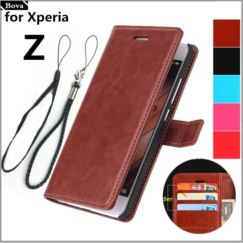 Чехол с держателем для карт Sony Xperia Z L36h L36i C6602 C6603 кожаный чехол телефона
