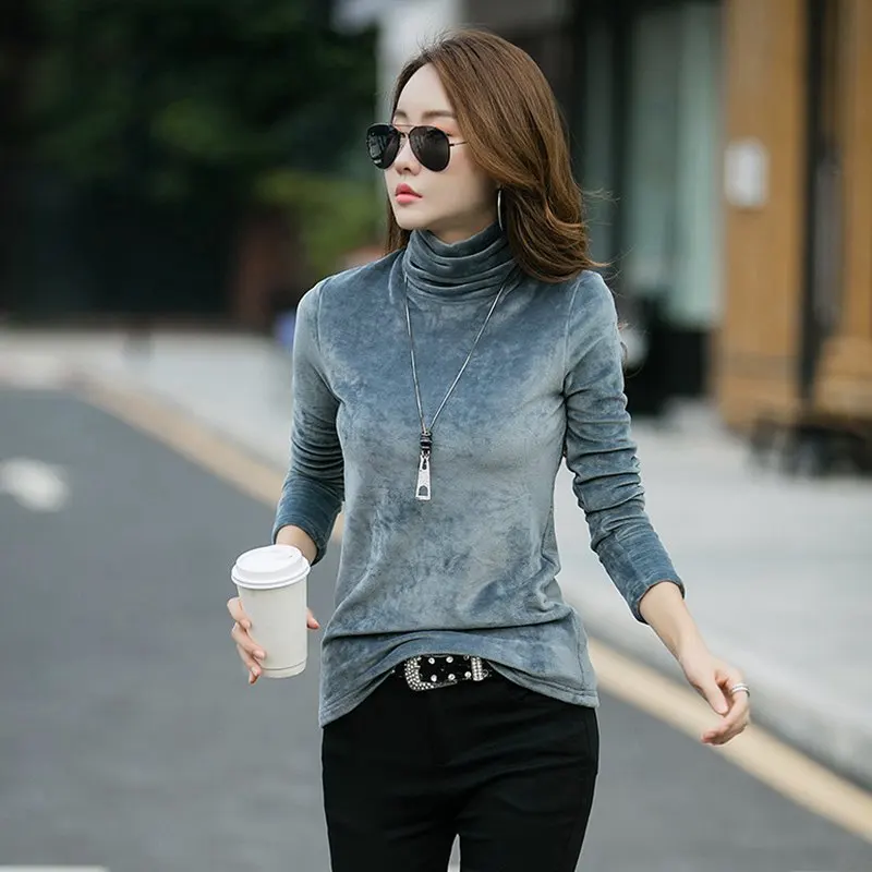 Gigogou Women Pullover Sweater 2019 Autumn Winter Turtleneck Long Sleeve Warm Female Jumper Slim Ladies | Женская одежда