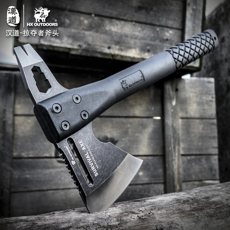 HX OUTDOORS FT-05A في الهواء الطلق مهندس الفأس ، متعددة وظيفة الدفاع الذاتي بقاء الفأس ، التكتيكية الفأس عالية صلابة sharp