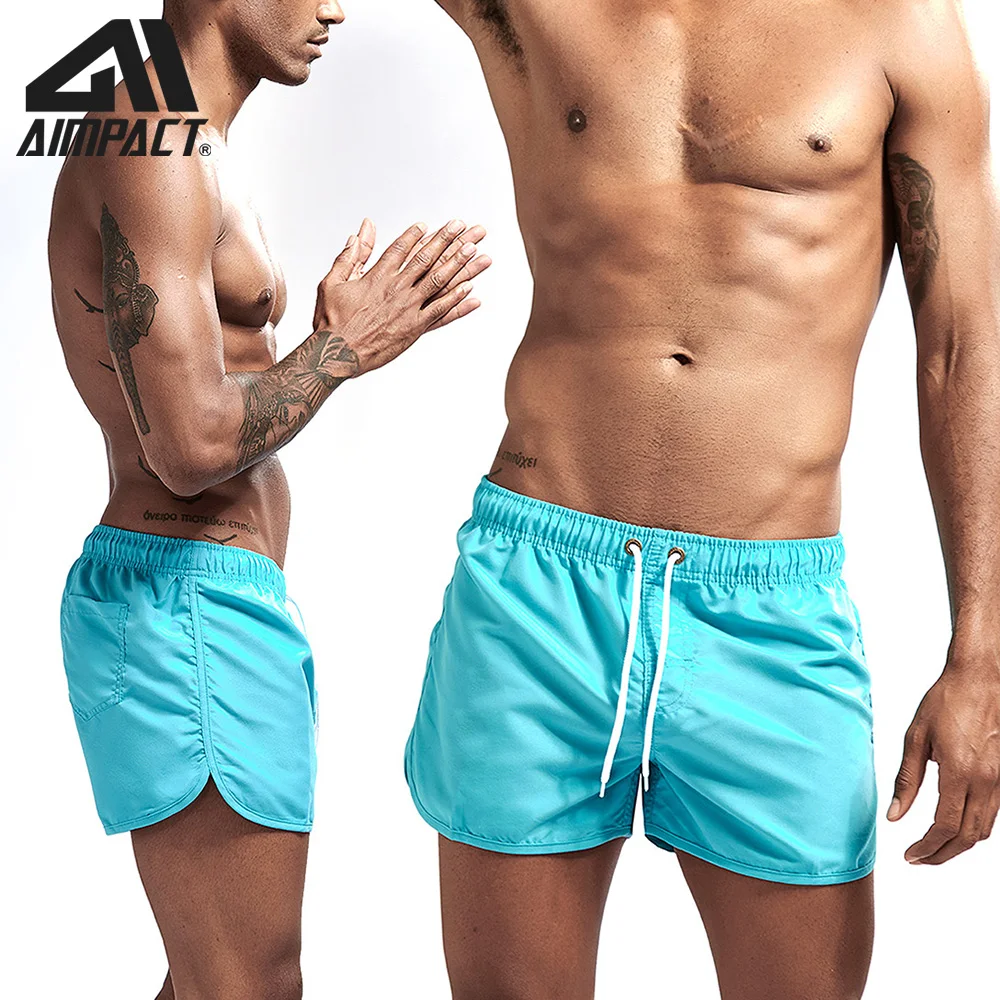 Aimpact Men's Quick Dry Board Shorts Summer Holiday Solid Split Beach Surf Swimming Trunks Hybrid Sport Shorts for Man AM2165 Aimpact Men's Quick Dry Board Shorts Summer Holiday Solid Split Beach Surf Swimming Trunks Hybrid Sport Shorts for Man AM2165
