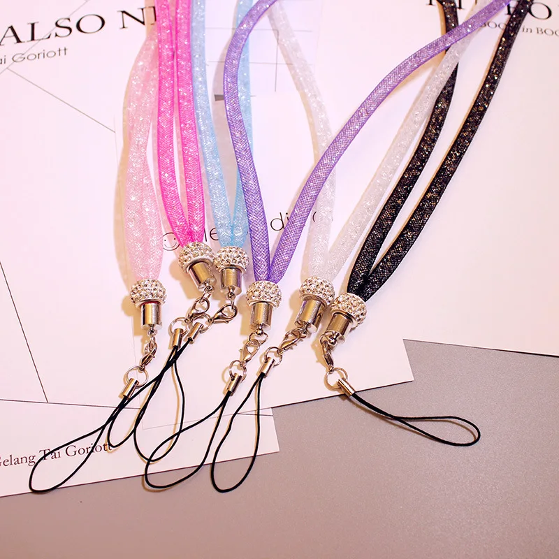 

Bling Diamond Phone Lanyard Straps Shiny Cell Phone Charm Long Neck Mobile Chain telephone belt hang chain Bracelet