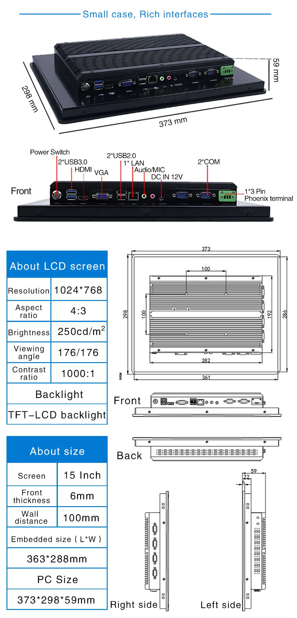 Fanless Panel PC 12