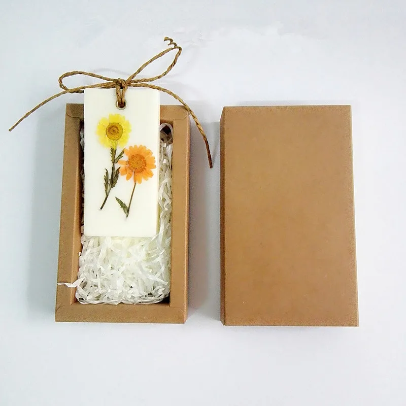 

DIY Dried Flower Wax Gift Box Kraft Paper Black Cardboard Drawer Box DIY Aromatherapy Wax Packaging Gift Box(4 pieces/Lot)