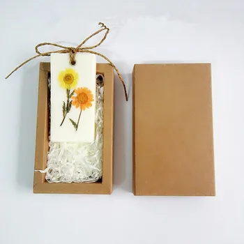 

DIY Dried Flower Wax Gift Box Kraft Paper Black Cardboard Drawer Box DIY Aromatherapy Wax Packaging Gift Box(4 pieces/Lot)