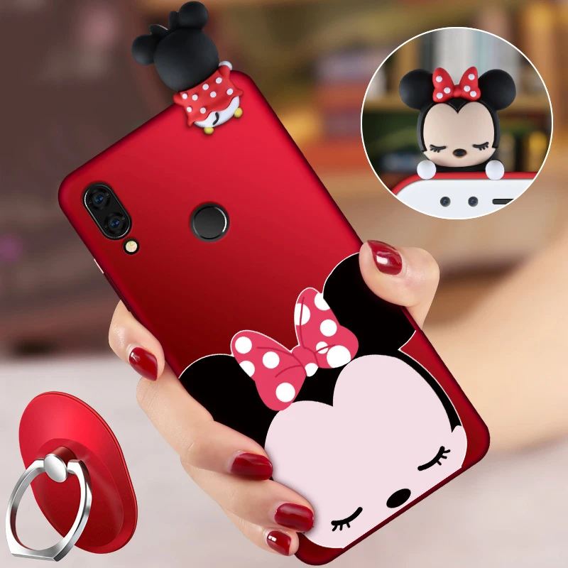 

Xiaomi Redmi Note 7 Case,ALIVO Cartoon Cute Minnie Mickey soft Silicone Full Protection Fitted Case for redmi Note 7 Back Cover