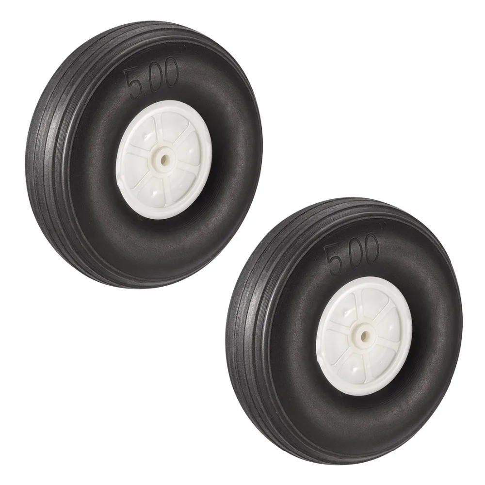 UXCELL Hot Selling 2pcs 127mm Dia. 40mm Thick White Plastic Hub Black Foam Wheel Toy Car Wheel for RC Remote Control Airplane UXCELL Hot Selling 2pcs 127mm Dia. 40mm Thick White Plastic Hub Black Foam Wheel Toy Car Wheel for RC Remote Control Airplane