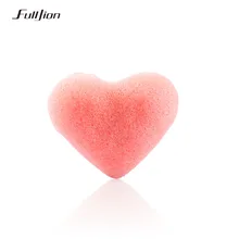 Лицо Губкой Для Очистки красочные природных Konjac Sponge Косметические Puff мыть флаттер сердце Форма Konjac Puff Умывания инструмент