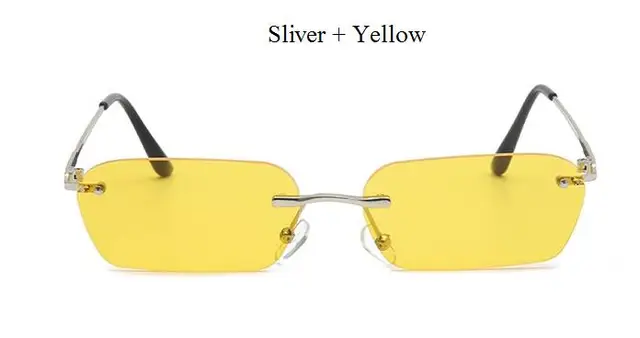 Rap Hip Hop Style Cool Rimless Square Sunglasses Men Brand 