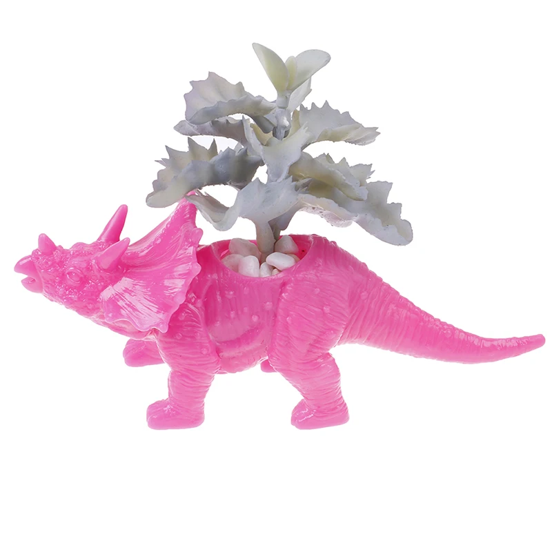6 Тип пластиковый динозавр животные цветочный горшок для кактуса суккулент цветочный горшок бонсай горшки контейнер Плантатор украшения сада