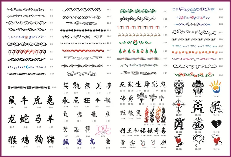 Шаблон татуировки золотой Феникс Аэрограф трафареты 116 шт - Цена: 
