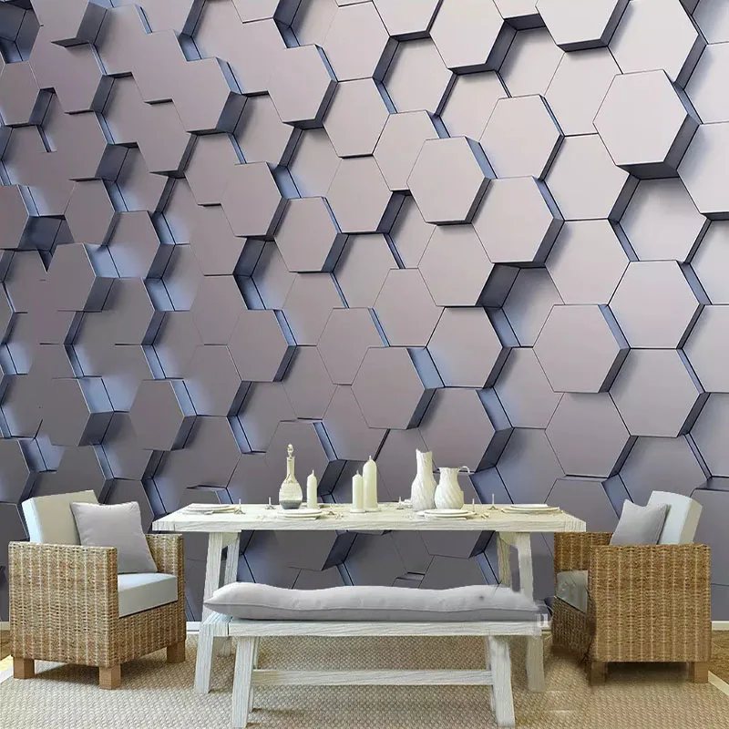 Geometric Wallpaper Murals Photo Wall Paper Sticker For Living Room TV Background Painting Papel Mur