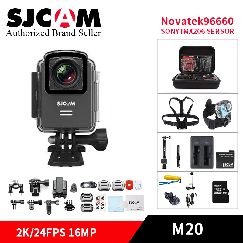 SJCAM M20 Gyro 2K HD 16MP wifi font b Action b font Camera Remote control Diving