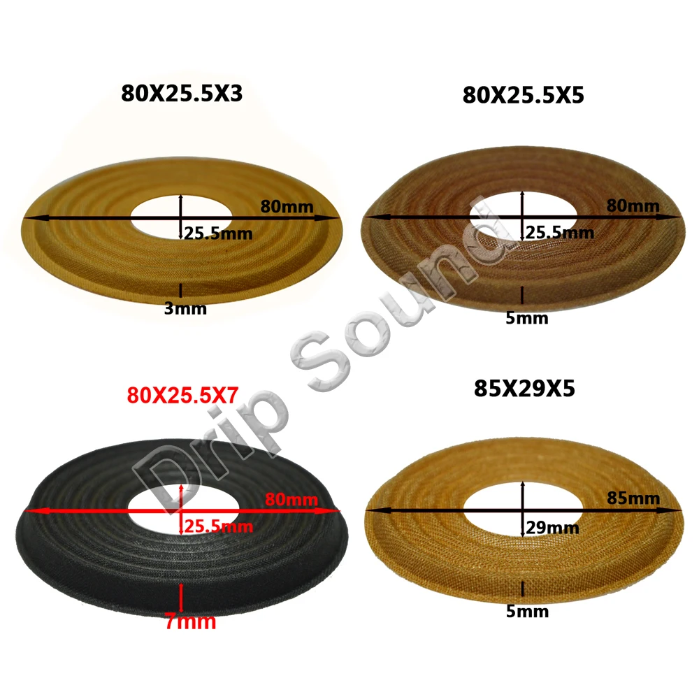 2 шт. 80x25.5/85x29 мм эластичная волновая Громкая колонка сабвуфер низкочастотный
