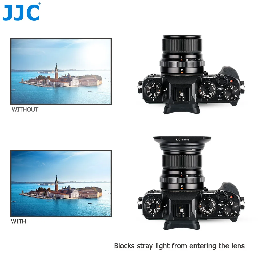 JJC квадратный металлический 46 мм защитный адаптер кольцо комплект байонетная Камера бленда для объектива FUJINON XF50mmF2 R WR
