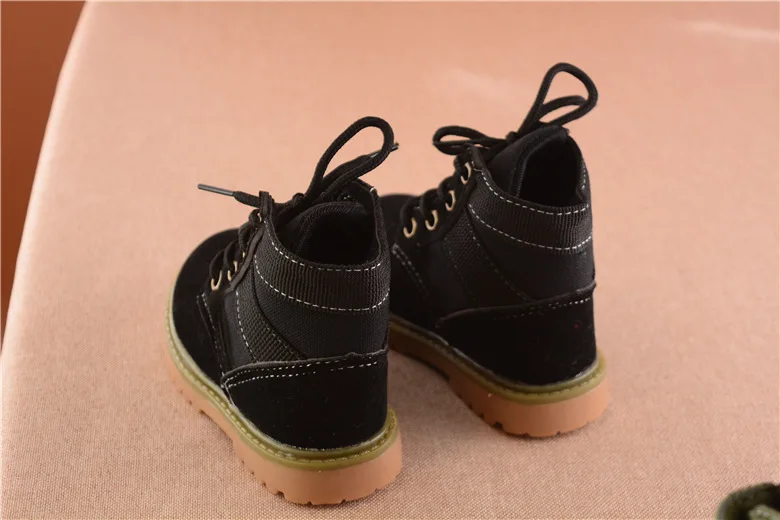 Детские кожаные ботинки; Новые повседневные Мягкие Детские ботинки для маленьких девочек и мальчиков; Модные Ботинки martin; обувь; A945
