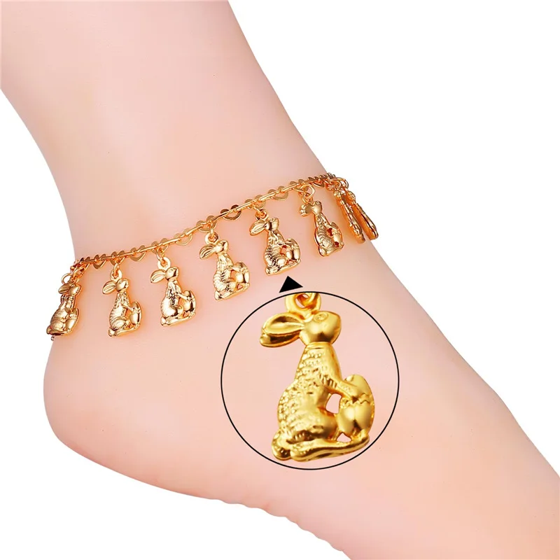 PROD 32374475672 Foot Jewelry Anklet For Women Fashion Jewelry Gold
Color Rabbit Cute Anklet Bracelet On A Leg Wholesale A936