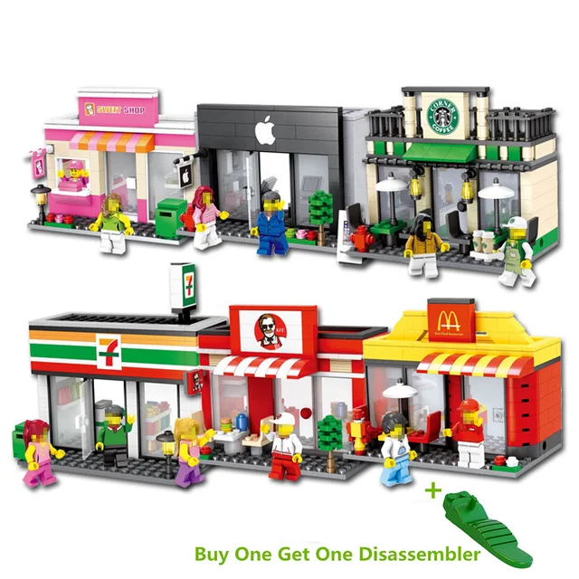 Toys City Urban Buildings Blocks Houses 6 Mini Street Our City House