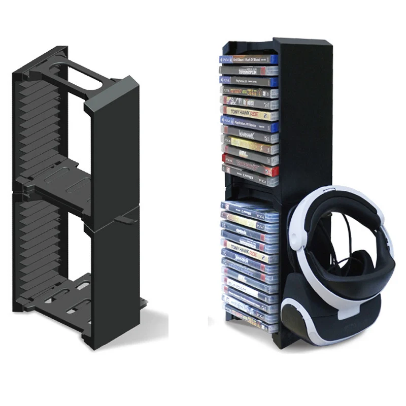 PS4 Double 2 layer Multi-functional Storage Stand Kit 24pcs Game Discs Seats For PS4 Pro/PS4 Slim /PS4/X-ONE S/VR Glasses Holder PS4 Double 2 layer Multi-functional Storage Stand Kit 24pcs Game Discs Seats For PS4 Pro/PS4 Slim /PS4/X-ONE S/VR Glasses Holder