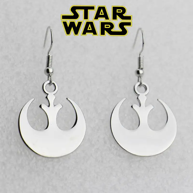 

Star Wars Silver Rebel Alliance drop Earrings for women Simple Vintage Earring Star Wars Fans Collections Jewelry Cosplay Gift