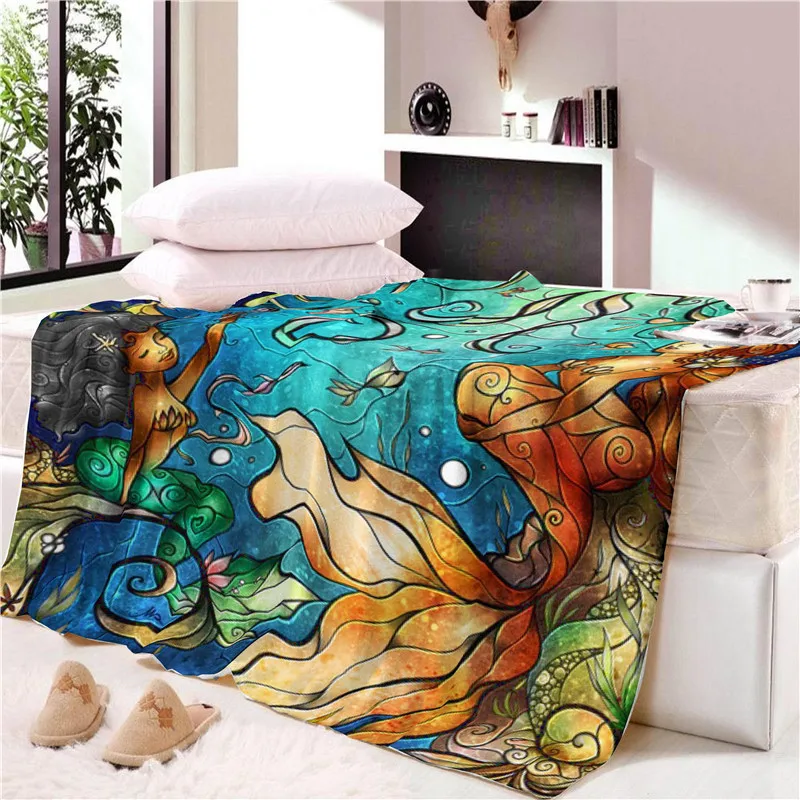 Design Deep Sea Printed Blanket Sumptuously Plush Lap Warmer Winter