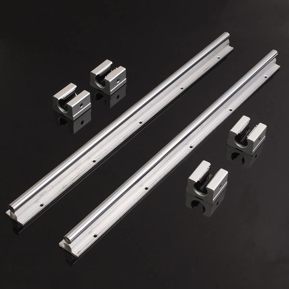 

Best Price 2X SBR12 475mm Linear Rails + 4pcs/lot SBR12UU for 12mm Shaft Support Rail cnc parts High-carbon steel