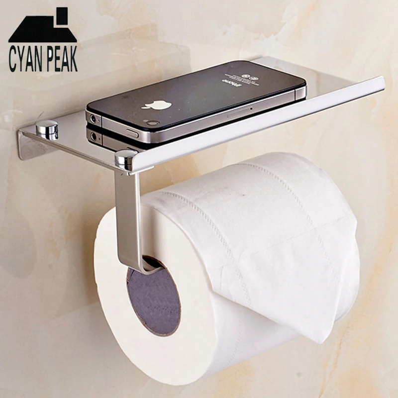 Ванная комната из нержавеющей стали держатель для бумажных полотенец настенное крепление вешалка для полотенец телефон туалетная бумага