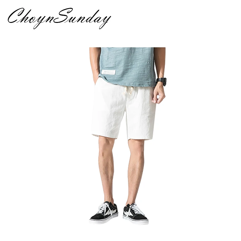 ChoynSunday китайские стильные хлопковые и льняные шорты мужские повседневные штаны льняные свободные пять брюки пляжные брюки
