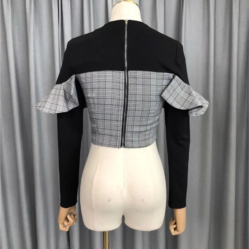 TWOTWINSTYLE поддельные женские футболки из двух частей с длинными рукавами в стиле