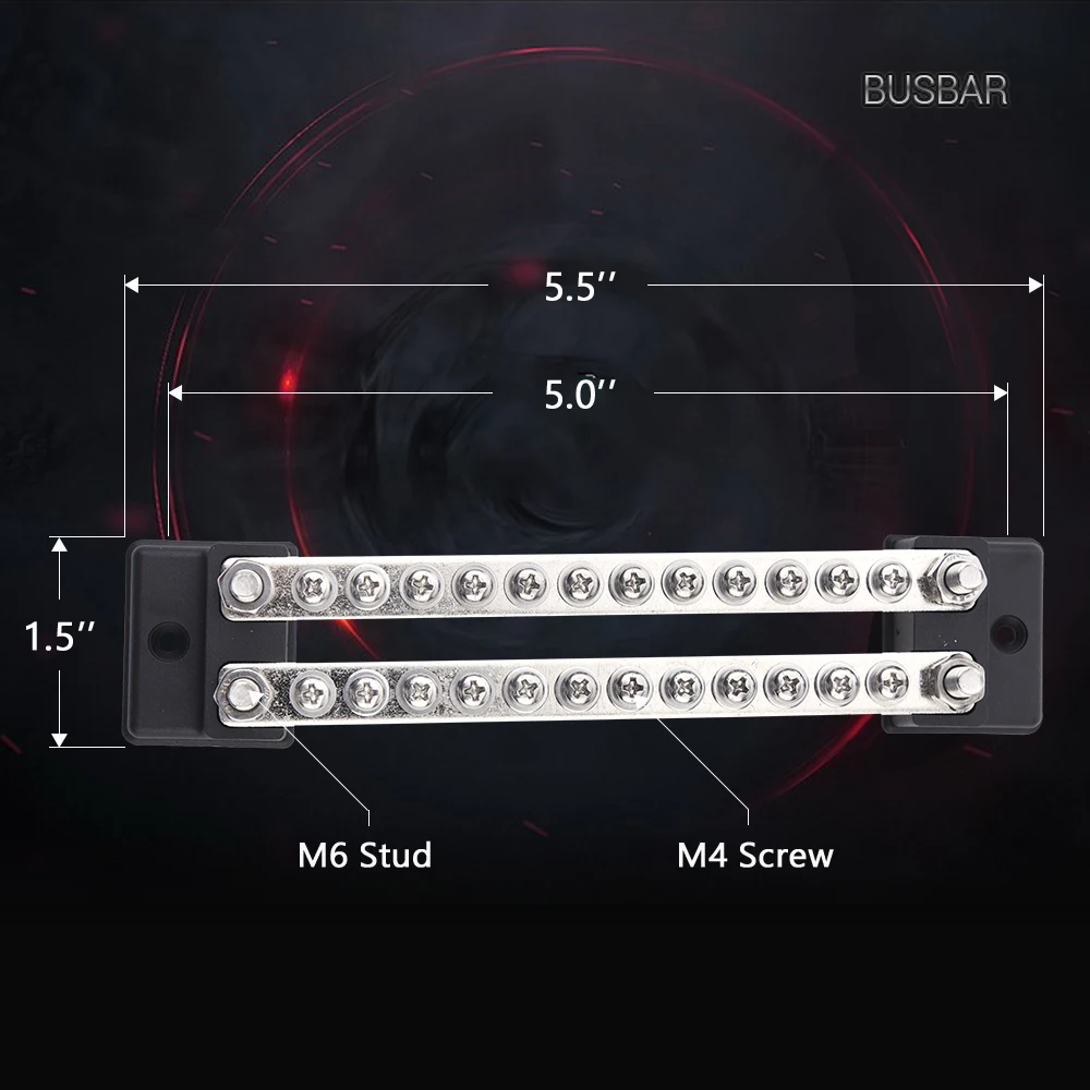 MICTUNING Универсальный 24 терминал Dual Row 150A сборных шин и крышка дорожный распределительный блок Комплект Авто Мощность распределения клеммной колодки