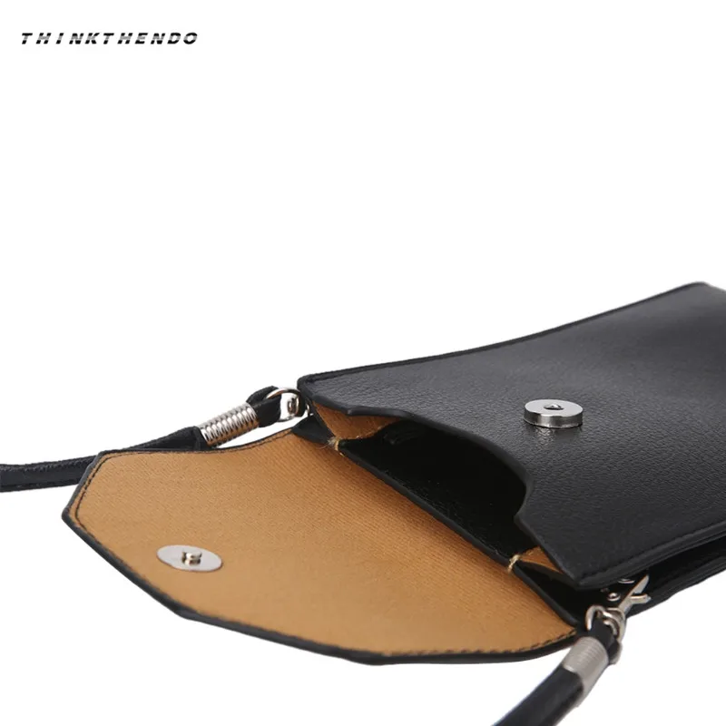 Новая модная Универсальная кожаная сумка для мобильного телефона, сумка на плечо, карман, кошелек, чехол, шейный ремешок, сумки через плечо, кошелек