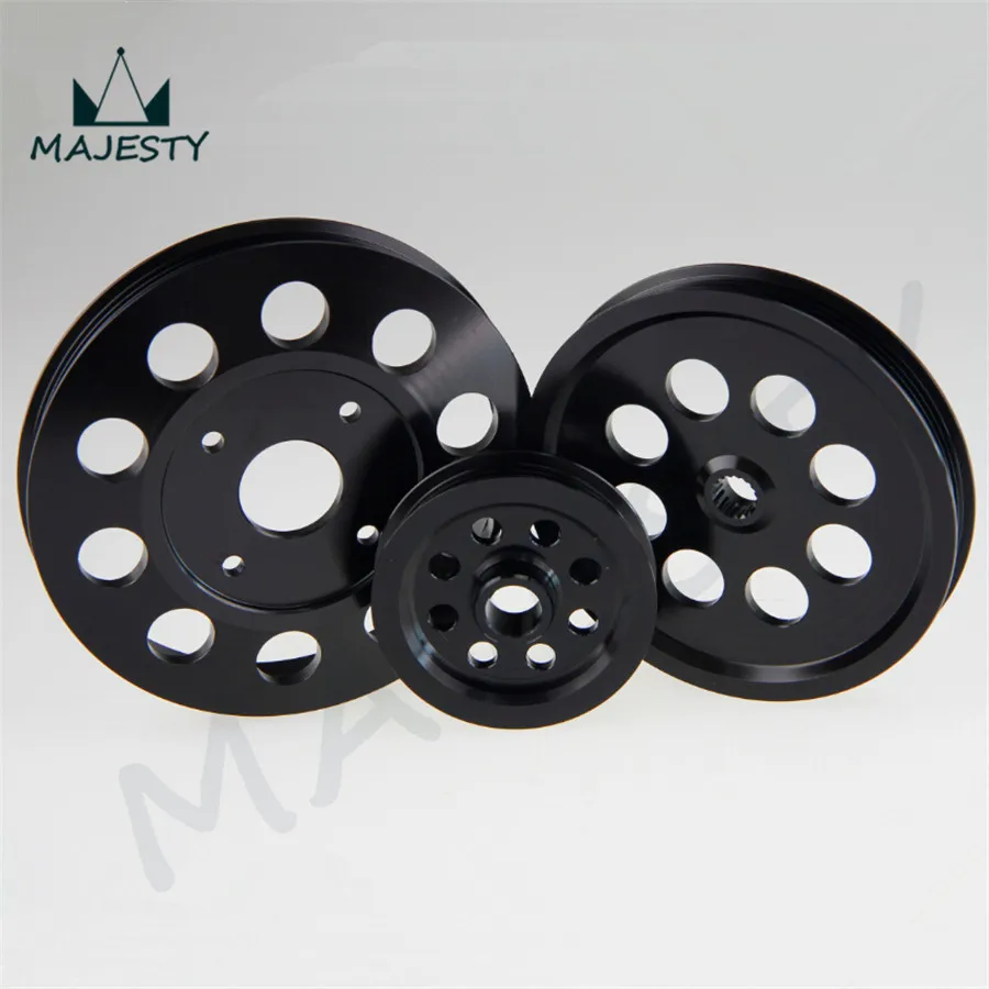 Черный легкий шкив для Nissan skyline GTR RB20 RB25 RB26|crank pulley|pulley cranknissan |