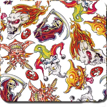 

Free shipping TSCW758 width 50cm x 10m 5Sqm cartoon skull pattern hydrographic printed film water transfer film