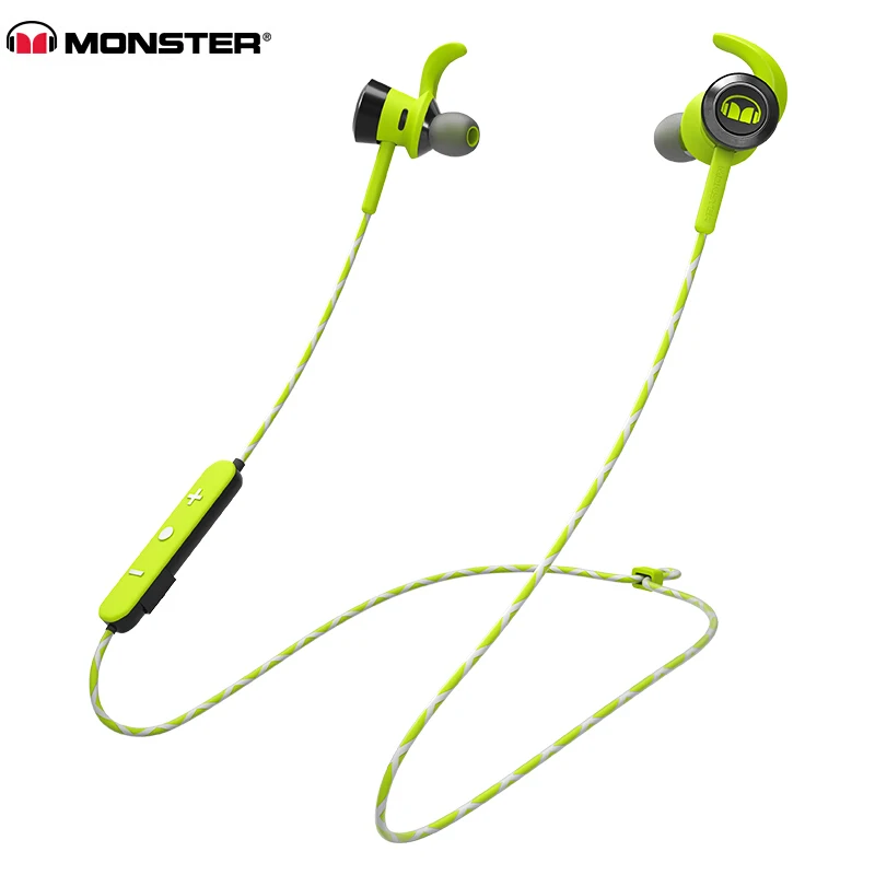 

Original Monster Isport Victory Wireless In-Ear Sports Earphones Bluetooth With Mic Running IPX4 Waterproof Reflective Wire