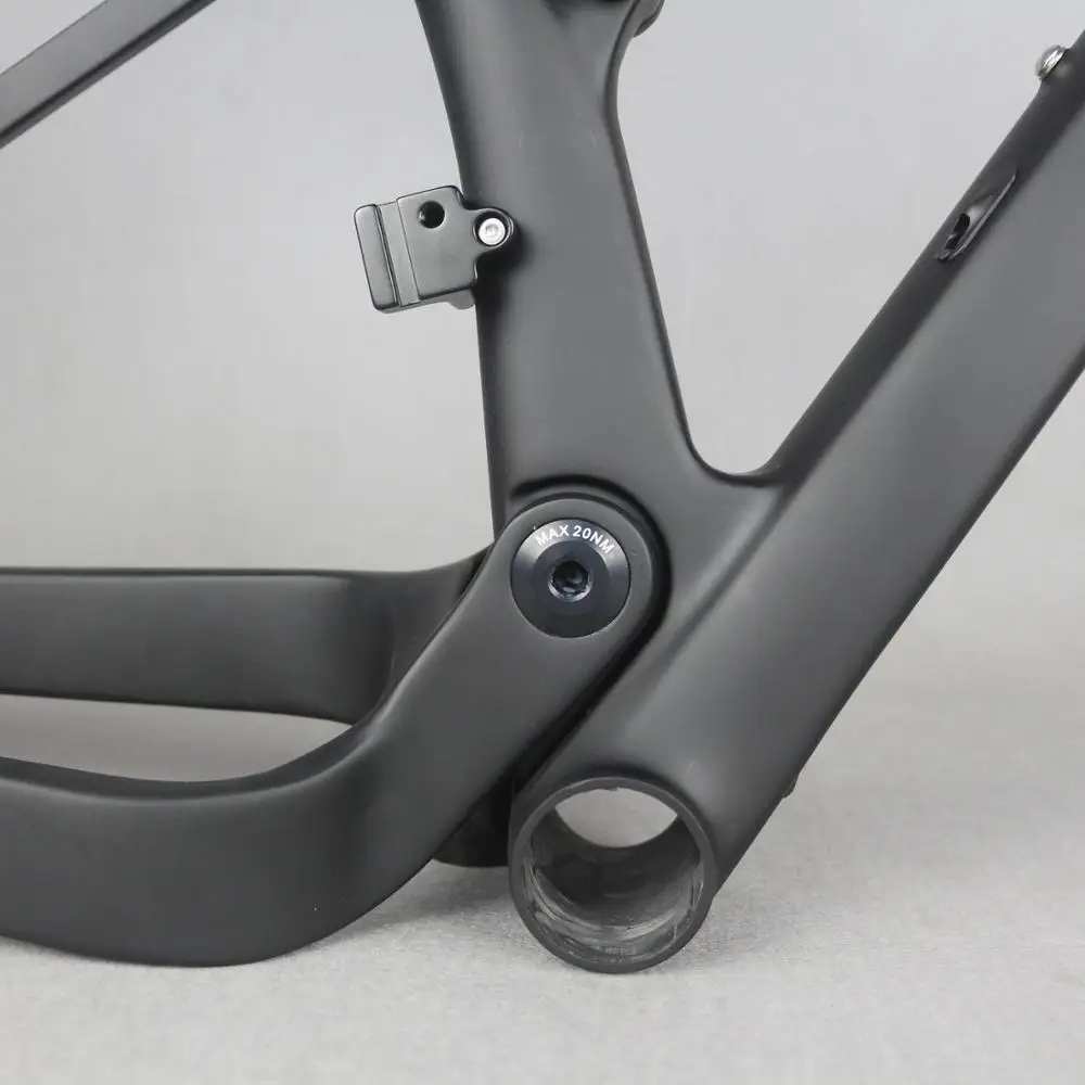 Clearance Full Suspension MTB carbon frame XC mountain carbon framset BB92 UD matte can customzied paint 29er 27.5er boost 4