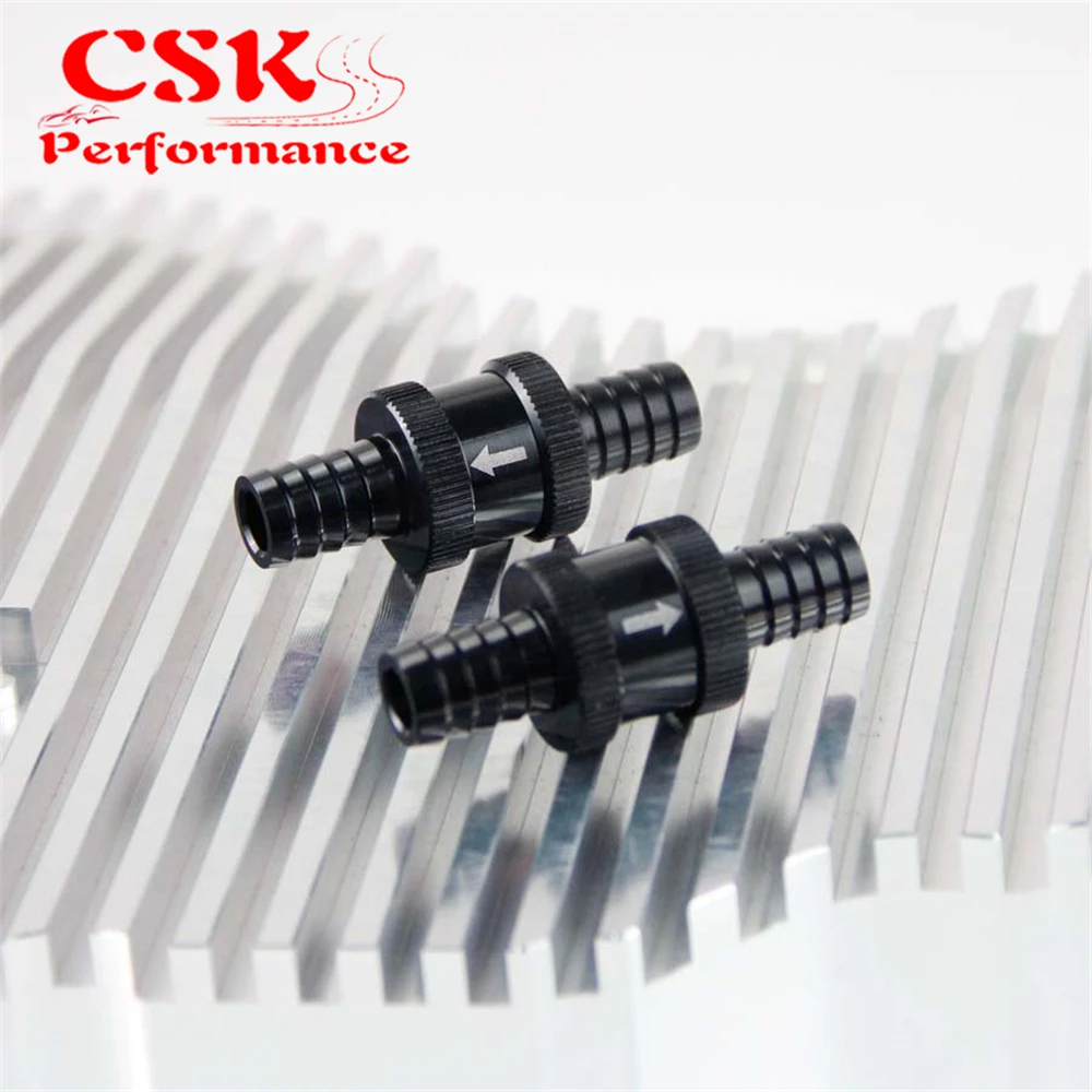 2 Pcs Aluminum 12mm 1/2&quot Non Return Check Valve One Way Petrol Fuel Diesel Silver/Black |