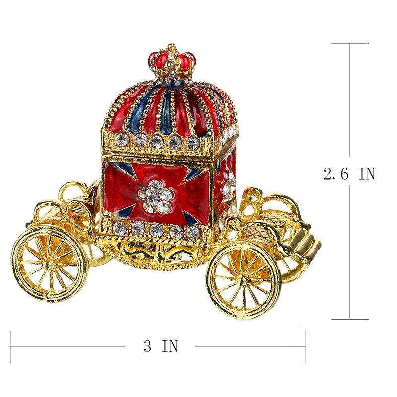 Коробка ручной росписи H & D с эмалированной короной и тыквой|souvenir birthday|souvenir