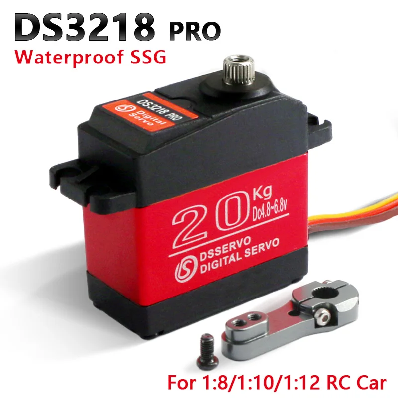 1X Водонепроницаемый rc servo DS3218 обновление и Профессиональная высокоскоростная металлическая Шестерня цифровой сервопривод baja сервопривод 20 кг/. 09S для 1/8 1/10 Масштаб RC автомобилей - Цвет: DS3218 Pro-180