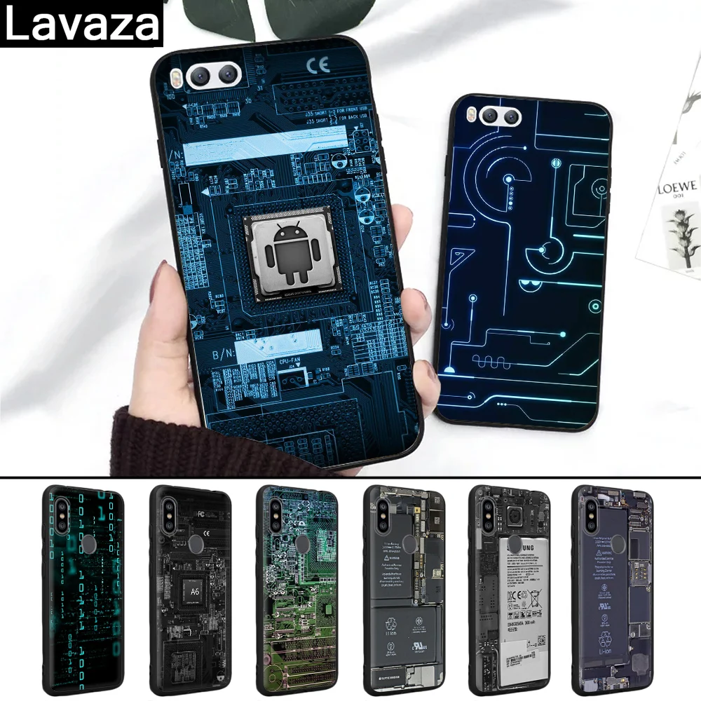 

Lavaza Circuit Board Luxury Coque Silicone Case for Xiaomi MI 6 8 9 SE Max 3 Lite F1 A1 A2 5X 6X MAX 3